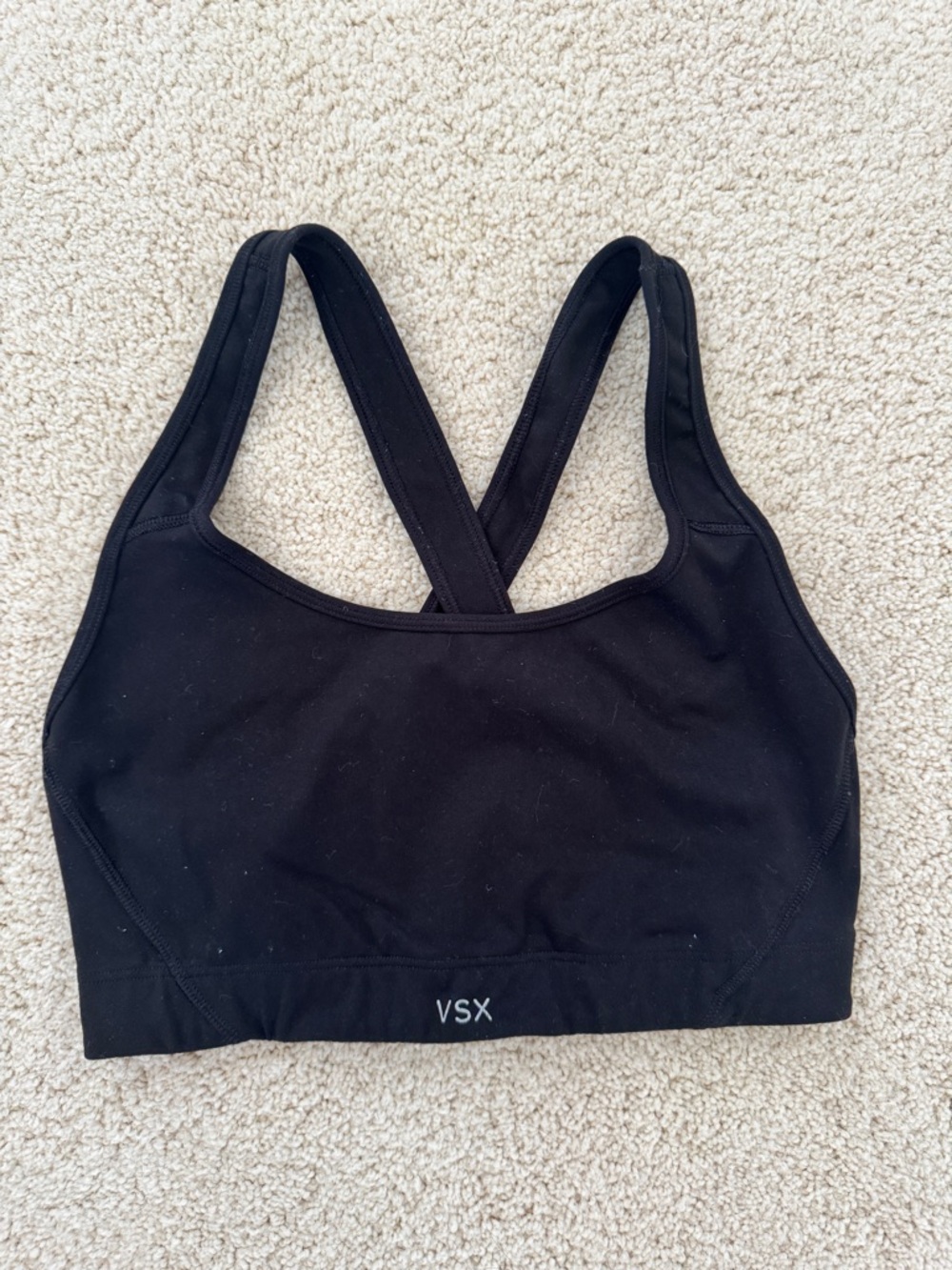 VSX Black Crisscross Back Sports Bra